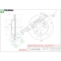 Тормозной диск PILENGA V080 2363833 VCI AH