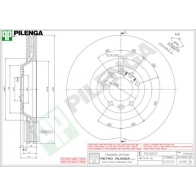 Тормозной диск PILENGA 9Q4 W0P 2363845 V095