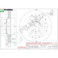 Тормозной диск PILENGA 9Q4 W0P Citroen C6 1 (TD, PF3) 2005 – 2012 V095