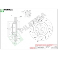 Тормозной диск PILENGA P5 E9UW V1011 Mercedes C-Class (C204) 3 Купе 1.8 C 200 CGI (2048) 184 л.с. 2011 – 2025