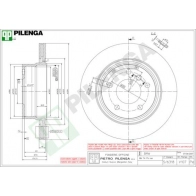 Тормозной диск PILENGA 2363866 V107 XV 6E8