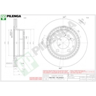 Тормозной диск PILENGA Bmw 2 (F22) 1 Купе 2.0 220 d 184 л.с. 2012 – 2014 S2E EK1 V1402