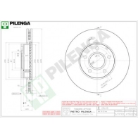 Тормозной диск PILENGA 2363930 V1503 BJE QP