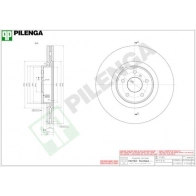 Тормозной диск PILENGA V1508 J0L JA Ford Focus 2 Хэтчбек 2.5 RS 305 л.с. 2009 – 2011
