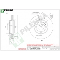 Тормозной диск PILENGA 2363932 V151 5I0YOE 7