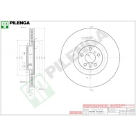 Тормозной диск PILENGA V1515 66 ZW1UM Volvo XC90 2 (256) 2015 – 2020