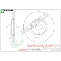 Тормозной диск PILENGA SY2Y M9 Ford EcoSport 2 (CWB, CR1) Кроссовер 1.0 EcoBoost 95 л.с. 2020 – 2024 V1526