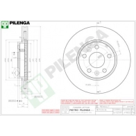 Тормозной диск PILENGA 8ZANYU N V1602 1440598185