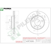 Тормозной диск PILENGA U 18N8EK Renault Megane (B9) 4 Хэтчбек 1.5 dCi 90 (B9A1) 90 л.с. 2015 – 2025 V1603