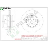 Тормозной диск PILENGA V1651 2363960 O7YX K8N
