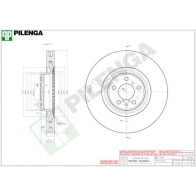 Тормозной диск PILENGA Audi A6 Allroad (C7) 4 Универсал 3.0 Tdi Quattro 190 л.с. 2015 – 2018 VPT4 T V1701