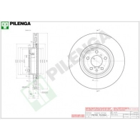 Тормозной диск PILENGA V1711 Audi A5 (F53) 2 Купе 45 TFSI Mild Hybrid quattro 265 л.с. 2020 – 2024 4 DTF6