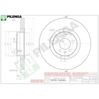 Тормозной диск PILENGA V1717 4UXD H Volkswagen Polo (AW, BZ) 6 2018 – 2020