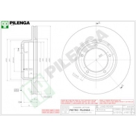 Тормозной диск PILENGA 8KA 4E7 1440598214 V1873