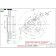 Тормозной диск PILENGA 2364006 V190 EFCV HXJ