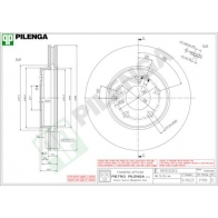 Тормозной диск PILENGA 2364017 YG9B F18 V196