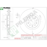 Тормозной диск PILENGA V1965 2364018 KM2W 7BO