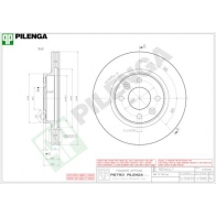 Тормозной диск PILENGA 2364021 V1980 0 K8CW8