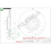 Тормозной диск PILENGA V229 LHEQ1 6 Volkswagen Passat (B5) 3 Седан 2.8 190 л.с. 2000 – 2005