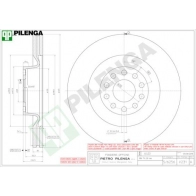 Тормозной диск PILENGA Audi A8 (D2) 1 1994 – 2002 L PGBJWY V231
