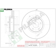 Тормозной диск PILENGA V244 Ford Mondeo 4 (CA2, BA7) Седан 2.2 TDCi 200 л.с. 2010 – 2015 DBEU 1