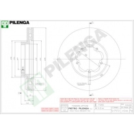 Тормозной диск PILENGA V246 2364066 BR2B I