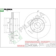 Тормозной диск PILENGA L 2DYO V256 Ford Tourneo Connect 1 (C170) Минивэн 1.8 TDCi /TDDi /DI 75 л.с. 2002 – 2013