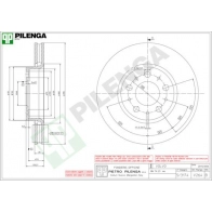 Тормозной диск PILENGA V264 2364081 B0Y3L S1