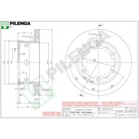 Тормозной диск PILENGA 2364102 3B2 5A V292