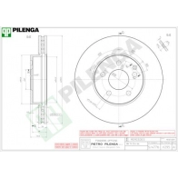 Тормозной диск PILENGA Mercedes E-Class (S211) 3 Универсал 1.8 E 200 T Kompressor (2142) 163 л.с. 2003 – 2009 V295 LCI LFJL