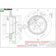 Тормозной диск PILENGA 2364106 BCHE 92 V296