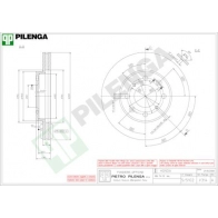 Тормозной диск PILENGA V314 5X 5D9 Honda Jazz 2 (GD, GE3, 2) Хэтчбек 1.4 iDSI (GE3) 83 л.с. 2006 – 2008