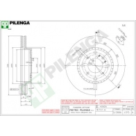 Тормозной диск PILENGA XTJ4 C Honda Accord 6 (CK, CG, CH) Седан 1.6 LS (CG7) 107 л.с. 1998 – 2002 V315