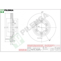 Тормозной диск PILENGA Opel Frontera (B) 2 Кроссовер 3.2 i (6B1VF) 205 л.с. 1998 – 2025 GNOV U V375