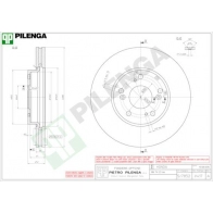 Тормозной диск PILENGA V417 J8TQ Z Honda Accord 7 (CL, CN) Седан 2.2 i CTDi (CN1) 140 л.с. 2004 – 2008
