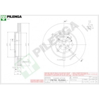 Тормозной диск PILENGA V419 Honda Jazz 2 (GD, GE3, 2) Хэтчбек 1.4 iDSI (GE3) 83 л.с. 2006 – 2008 3V2V G
