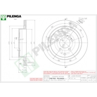 Тормозной диск PILENGA Land Rover Discovery 4 (L319) Внедорожник 3.0 TD 4x4 211 л.с. 2010 – 2025 V435 GO F937O