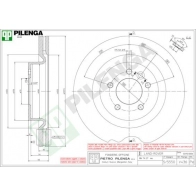 Тормозной диск PILENGA 2364230 IBW 17 V436