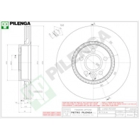 Тормозной диск PILENGA HTCMT T Ford S-Max 1 (CA1, WS) Минивэн 2.2 TDCi 175 л.с. 2008 – 2012 V444