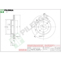 Тормозной диск PILENGA V453 6VT 9P Toyota Duet