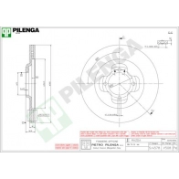 Тормозной диск PILENGA V508 6PEN A60 2364285
