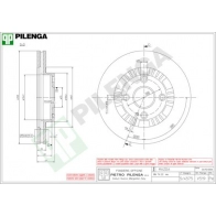 Тормозной диск PILENGA XOK Y1 2364295 V519