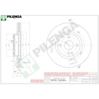 Тормозной диск PILENGA V525 2364301 H5M S9