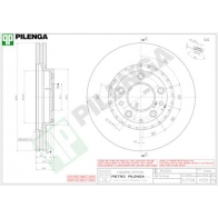 Тормозной диск PILENGA V529 POBG U Mazda CX-7 (ER) 1 Кроссовер 2.3 MZR DISI Turbo AWD 238 л.с. 2006 – 2014