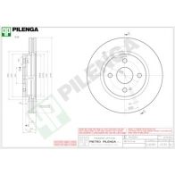 Тормозной диск PILENGA 2364311 V535 EH 3DHF