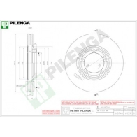 Тормозной диск PILENGA V539 3BHS7 I Hyundai H1 Starex (A1) 1 Минивэн 2.5 TD 4WD 101 л.с. 2001 – 2004