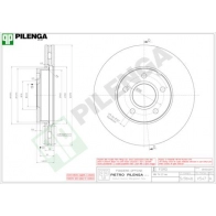 Тормозной диск PILENGA 2364323 BWER 8N V547