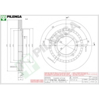 Тормозной диск PILENGA 2364331 D8L5 9 V555