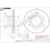 Тормозной диск PILENGA XC F5WO0 V591 Mercedes Vario (612D) 1 Самосвал 4.2 818 DA 4x4 177 л.с. 2006 – 2024