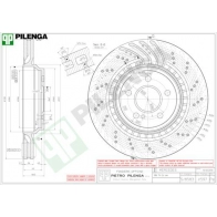 Тормозной диск PILENGA Mercedes SL-Class (R230) 2 Кабриолет 5.5 55 AMG Kompressor (2374) 500 л.с. 2002 – 2012 8X 7R0 V597